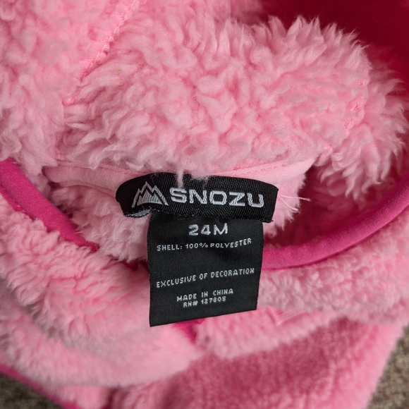 Snozu Pink Hooded Fleece Snow Set - Picture 5 of 6